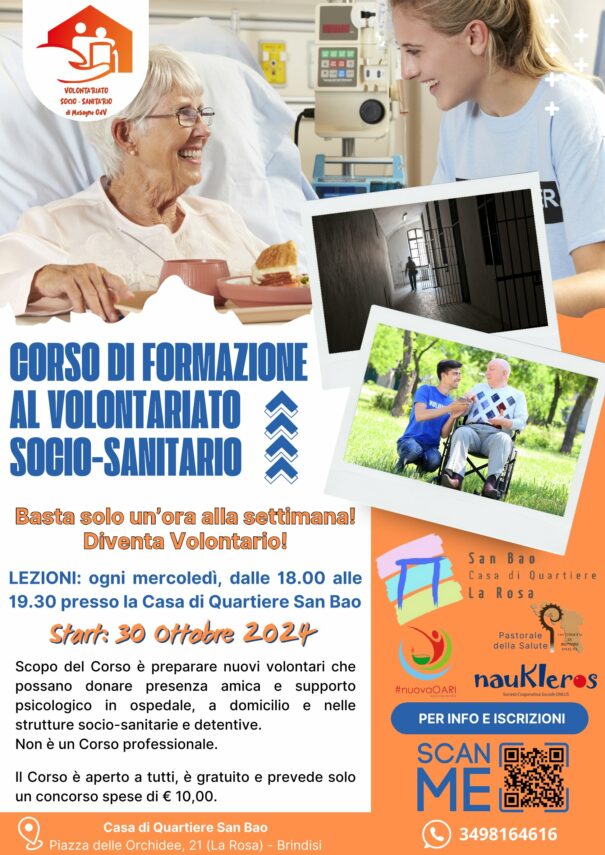 Corso di Formazione al Volontariato Socio-Sanitario a Brindisi