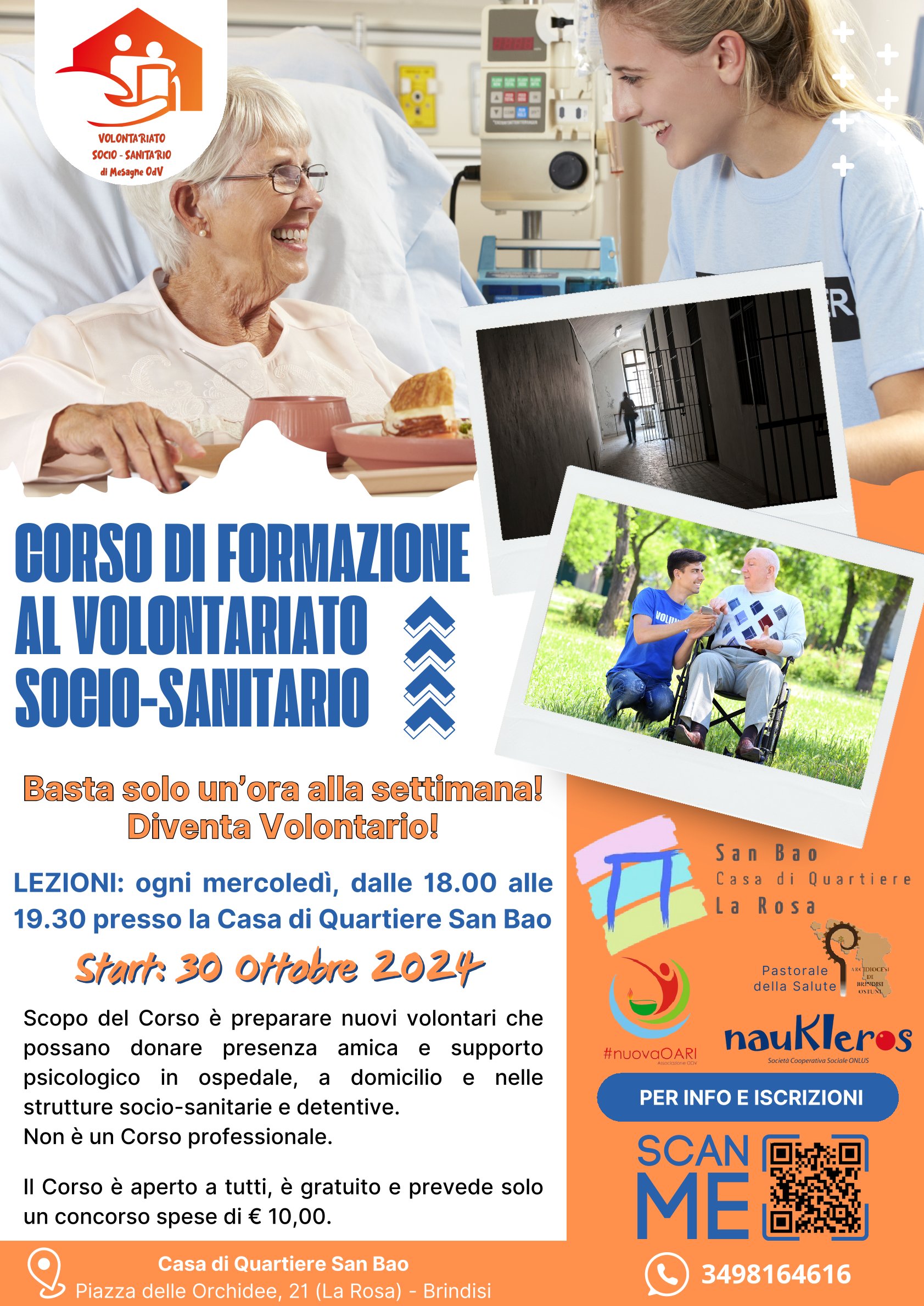 Corso di Formazione al Volontariato Socio-Sanitario a Brindisi